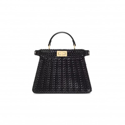 FENDI PEEKABOO ISEEU  BRAIDED LEATHER BAG 8BN327ANX8F0KUR (33*25*13cm)